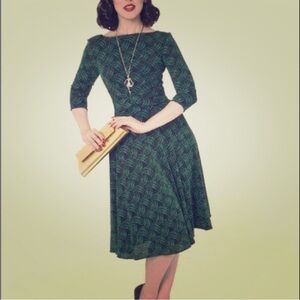 TATYANA SPARKLING BLACK GREEN & GOLD BEDAZZLED PARTY HOLIDAY COCKTAIL DRESS (XS)